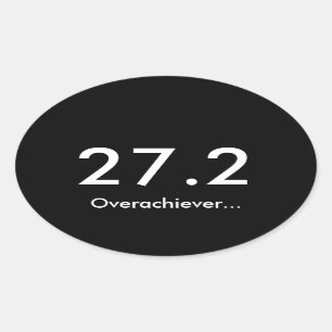Sticker Ovale Héros du marathon 27,2