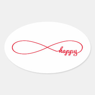 Sticker Ovale Heureux pour toujours