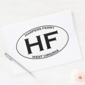 Sticker Ovale HF - Harpers Ferry West Virginie (Enveloppe)