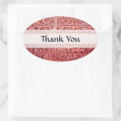 Sticker Ovale Hiéroglyphes égyptiens anciens Rouge (Sac)