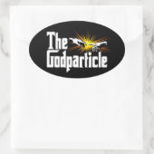 Sticker Ovale Higgs Boson Le Godparticule - Physique Drôle Nerd (Sac)