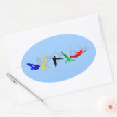 Sticker Ovale High Divers High Diving Springboard Plate-forme sp (Enveloppe)