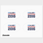 Sticker Ovale Hillary Pour Prison (Feuille)