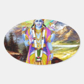 STICKER OVALE HINDU DIOD VISHNU (Devant)