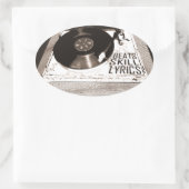 STICKER OVALE HIP HOP BATTRE DES LYRIQUES DE COMPÉTENCES SUR LE  (Sac)