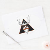 Sticker Ovale Hipster Antler Art (Enveloppe)