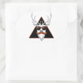 Sticker Ovale Hipster Antler Art (Sac)