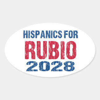 Sticker Ovale Hispaniques pour Rubio 2028