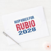 Sticker Ovale Hispaniques pour Rubio 2028 (Enveloppe)