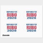 Sticker Ovale Hispaniques pour Rubio 2028 (Feuille)