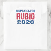 Sticker Ovale Hispaniques pour Rubio 2028 (Sac)