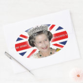 Sticker Ovale HM Queen Elizabeth II - Photo Pro (Enveloppe)