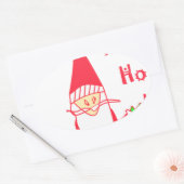 Sticker Ovale Ho Ho Ho Merry Christmas From Santa.png (Enveloppe)