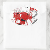 Sticker Ovale HOHOHO Avoir un merveilleux Noël avec gratitude (Sac)