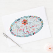 Sticker Ovale Holiday Christmas (Enveloppe)