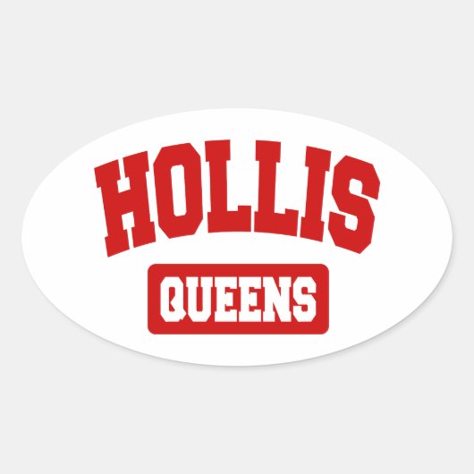 Sticker Ovale Hollis, Queens, New York (Devant)