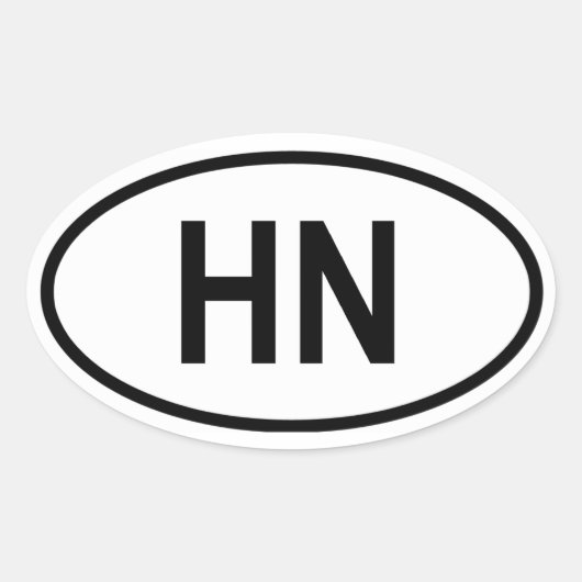 Sticker Ovale Honduras "HN" (Devant)