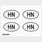 Sticker Ovale Honduras "HN" (Feuille)