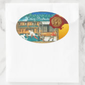 STICKER OVALE HONEY BEE, BEEKEEPER RED WAX SEAL (Sac)