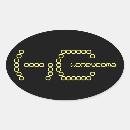 Sticker Ovale honeycoma (Devant)