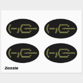 Sticker Ovale honeycoma (Feuille)