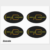 Sticker Ovale honeycoma (Feuille)