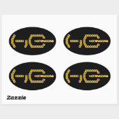 Sticker Ovale honeycoma (Feuille)