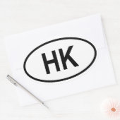 Sticker Ovale Hong Kong "HK" (Enveloppe)