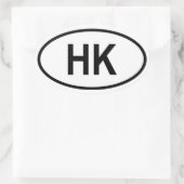 Sticker Ovale Hong Kong "HK" (Sac)
