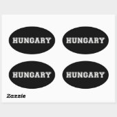 Sticker Ovale Hongrie (Feuille)