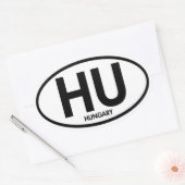 Sticker Ovale Hongrie Euro Car Oval (Enveloppe)