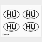 Sticker Ovale Hongrie Euro Car Oval (Feuille)
