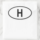 Sticker Ovale Hongrie "H" (Sac)