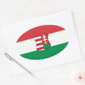 Sticker Ovale Hongrie Oval de voiture (Enveloppe)