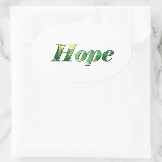 Sticker Ovale Hope. (Sac)