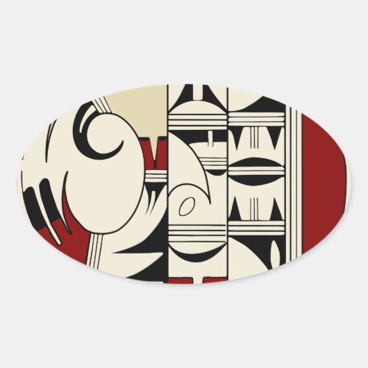 Sticker Ovale Hopi Pottery 01 (Devant)