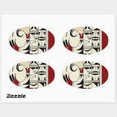 Sticker Ovale Hopi Pottery 01 (Feuille)