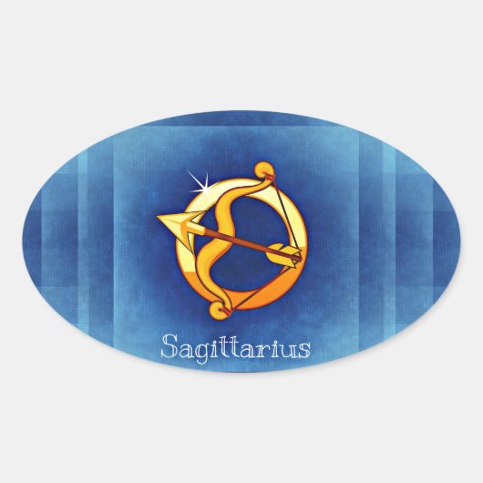 Sticker Ovale horoscope sagittaire (Devant)