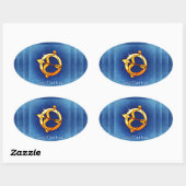 Sticker Ovale horoscope sagittaire (Feuille)