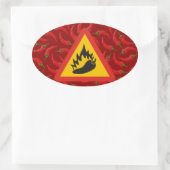 Sticker Ovale Hot pepper danger (Sac)