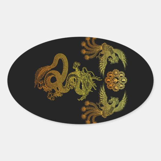 Sticker Ovale Houou ryuu (Devant)