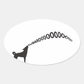 Sticker Ovale Howling Subaru Chien (Devant)