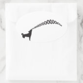 Sticker Ovale Howling Subaru Chien (Sac)