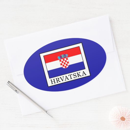 Sticker Ovale Hrvatska (Enveloppe)