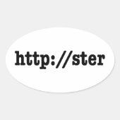 Sticker Ovale http://ster / code html (Devant)