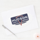 Sticker Ovale Hudson Motor Cars (Enveloppe)
