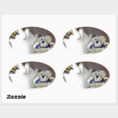 Sticker Ovale Huile d'ours (Feuille)