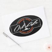 Sticker Ovale HUILE LIFE Champ pétrolifère (Enveloppe)