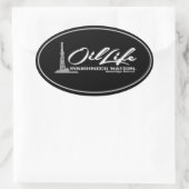 Sticker Ovale HUILE LIFE Champ pétrolifère (Sac)