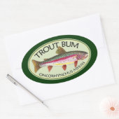 Sticker Ovale HUMORISER Rainbow TROUT BUT (Enveloppe)